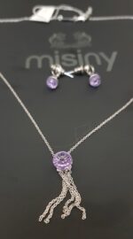 Misiny-Top Taşlı Set 1 - Küpe ve Kolye - Görsel 2