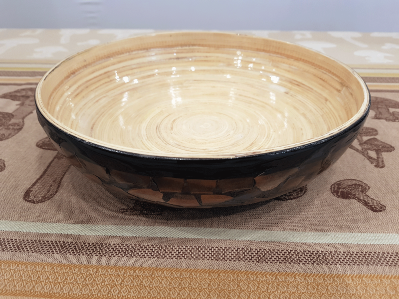 Misiny-Yama Desenli Bambu Kase - 25 x 25 x 7 cm Misiny-Yama Desenli Bambu Kase - 25 x 25 x 7 cm