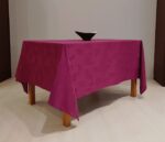 Misiny-Yaprak Desenli Fuşya Masa Örtüsü - Görsel 2