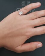 Misiny-Yıldız Desen Taşlı Yüzük - 1 (Rose) - Görsel 4