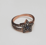 Misiny-Yıldız Desen Taşlı Yüzük - 2 (Rose)