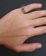 Misiny-Yıldız Desen Taşlı Yüzük - 2 (Rose) - Görsel 4