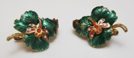 Misiny-Yusufcuk Desenli Yaprak Küpe (Gold)